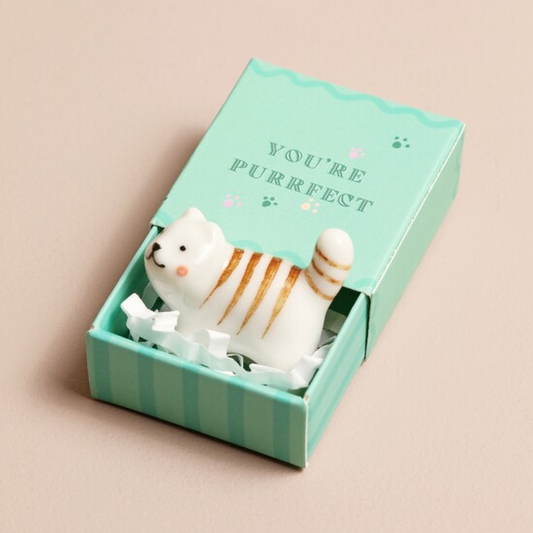You're Purrfect - Tiny Matchbox Ceramic Token - Mellow Monkey