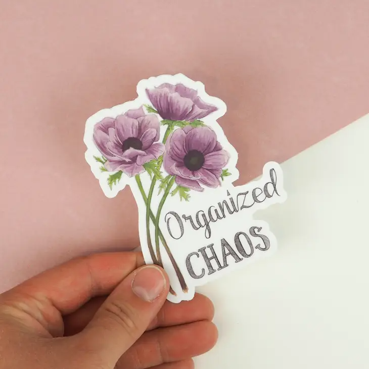 Organized Chaos - Floral Vinyl Decal Sticker - Mellow Monkey