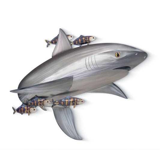 Shark and Friends Metal Wall Art - 37-1/2-in