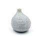 Mini Omo - Handcrafted Porcelain Bud Vase -White with Blue Grid Pattern - 2.7 x 2 x 2.8 in - Mellow Monkey