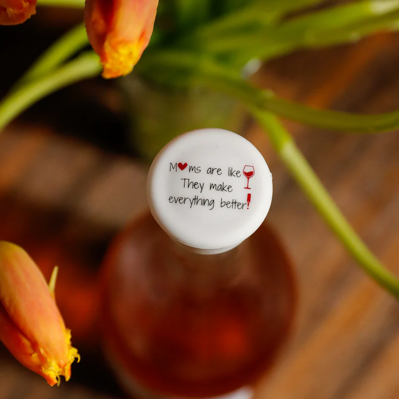 Moms are Like Wine - Capabunga Wine Bottle Top Seal - Mellow Monkey