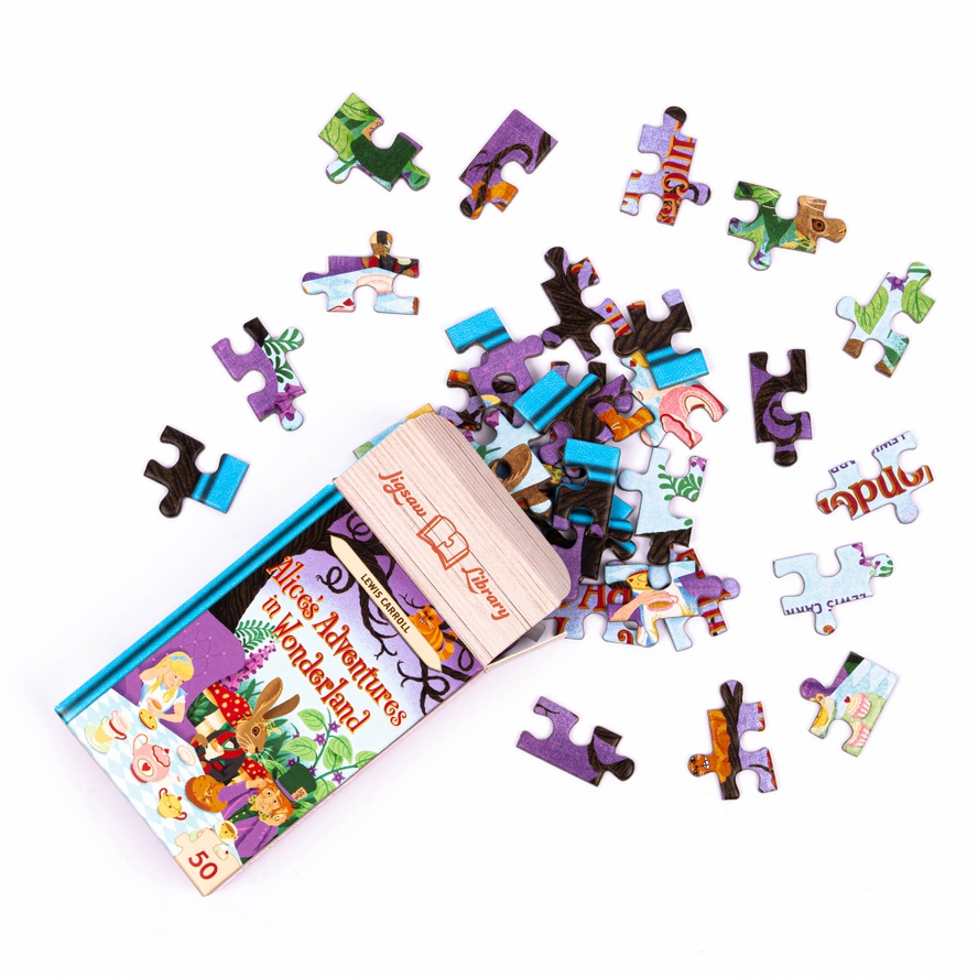 Alice's Adventures in Wonderland - Mini Jigsaw Library Puzzle - Mellow Monkey