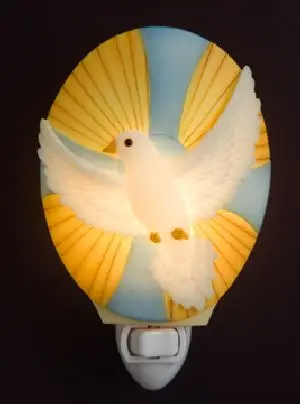 Radiant Dove - Hand Painted Marble Night Light - Mellow Monkey