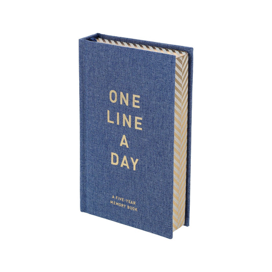 One Line A Day Five Year Journal - Denim Hard Covered - Mellow Monkey