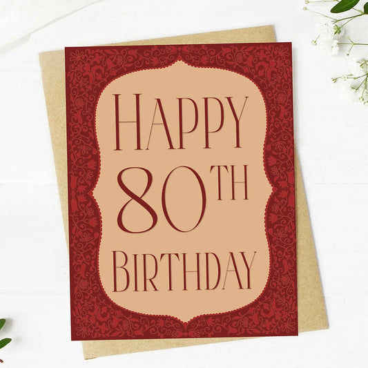 Happy 80th Birthday - Greeting Card