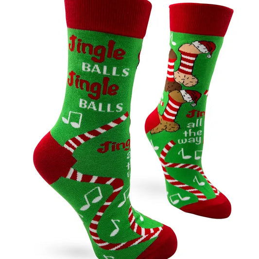 Jingle Balls and Festive Dicks - Women's Crew Socks