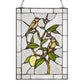 Birds in a Lemon Tree Stained Glass Window Panel - 14-in - Mellow Monkey