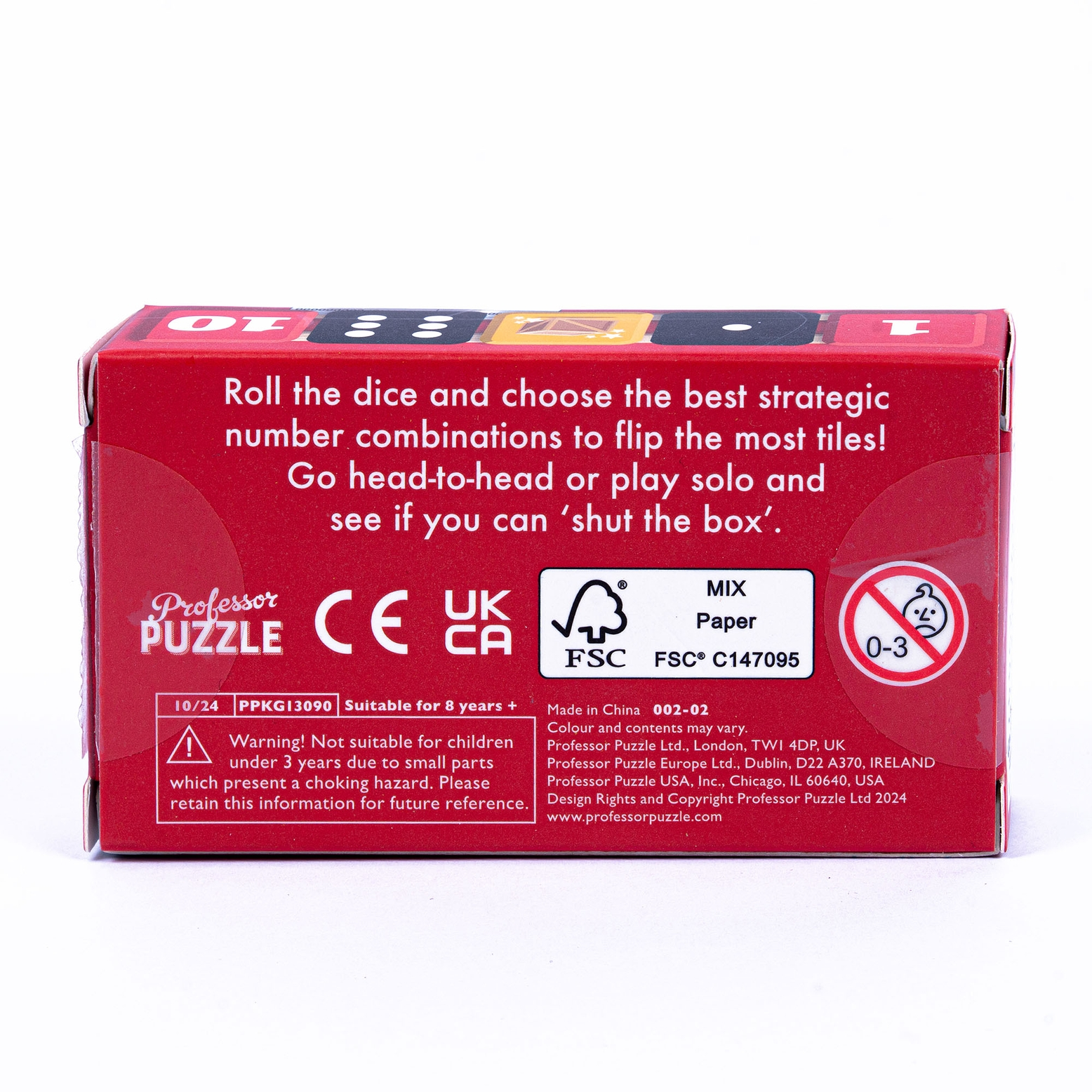 Shut The Box - Mini Dice Game - Mellow Monkey