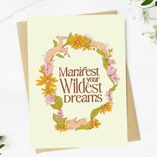 Manifest Your Wildest Dreams Greeting Card - Mellow Monkey