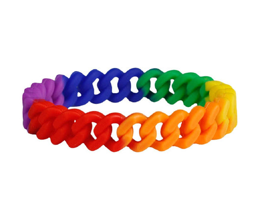 Rainbow Chain Link Silicone Bracelet