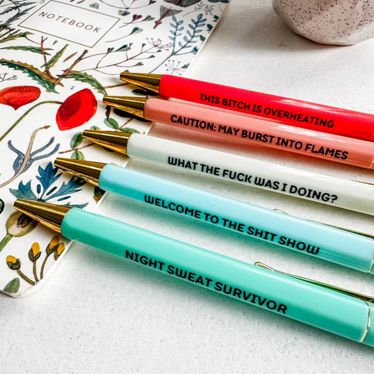 Hotter Than Ever Menopause Pen Set - Mellow Monkey