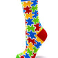 Colorful Puzzle Pieces - Autism Awareness - Women's Crew Socks - Mellow Monkey