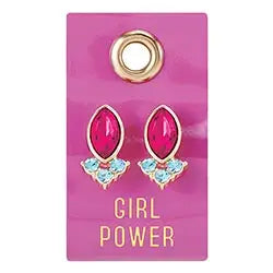 Gemstone Earrings - Girl Power - Mellow Monkey