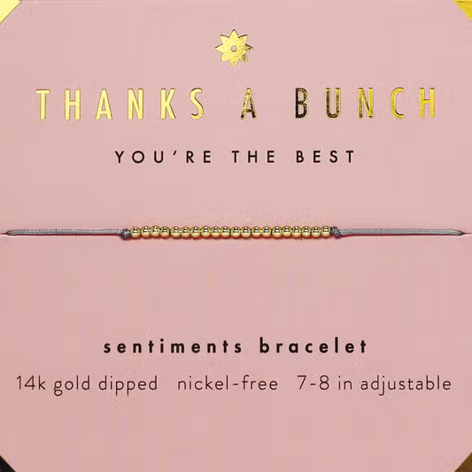 Thanks A Bunch! - Gold Sentiments Bracelet - Mellow Monkey