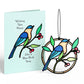 Wishing You Peace Bluebird Suncatcher Card - Mellow Monkey