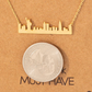 New York Skyline Print Necklace - 18k Gold Dipped - Mellow Monkey