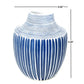 Mini Inca - Handcrafted Porcelain Vase - Blue with White Stripes - 3.5 x 3.5 x 4.3 in - Mellow Monkey