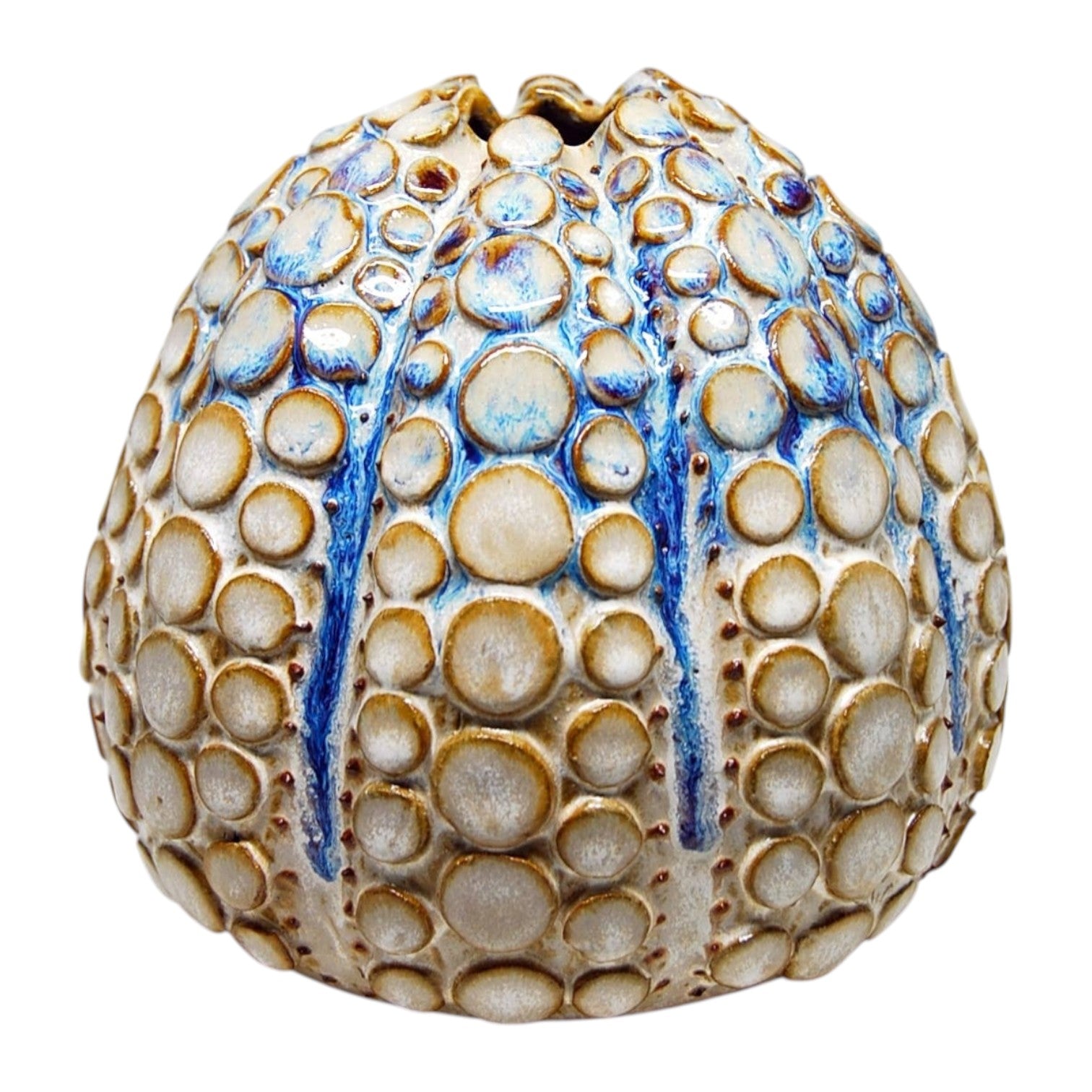 Octopus Vase in Blue and White - 7.6 x 7.6 x 6.3 in - Mellow Monkey