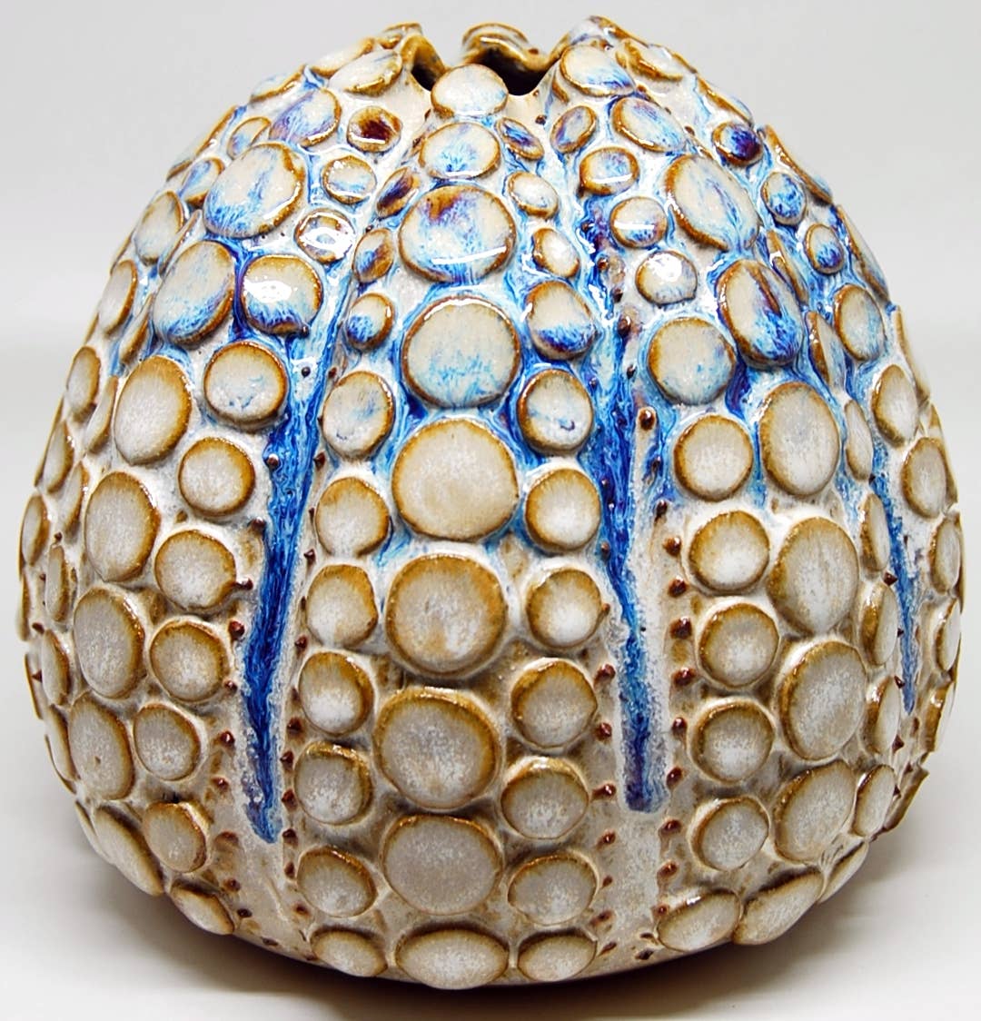 Octopus Vase in Blue and White - 7.6 x 7.6 x 6.3 in - Mellow Monkey