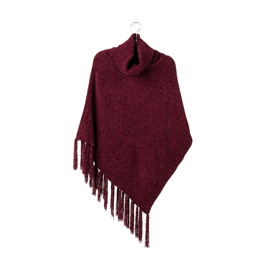 Britt's Knits Beyond Soft Chenille Poncho - Wine