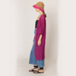 Geometric Pattern Crochet Cardigan Poncho Cover-Up - Berry - Mellow Monkey