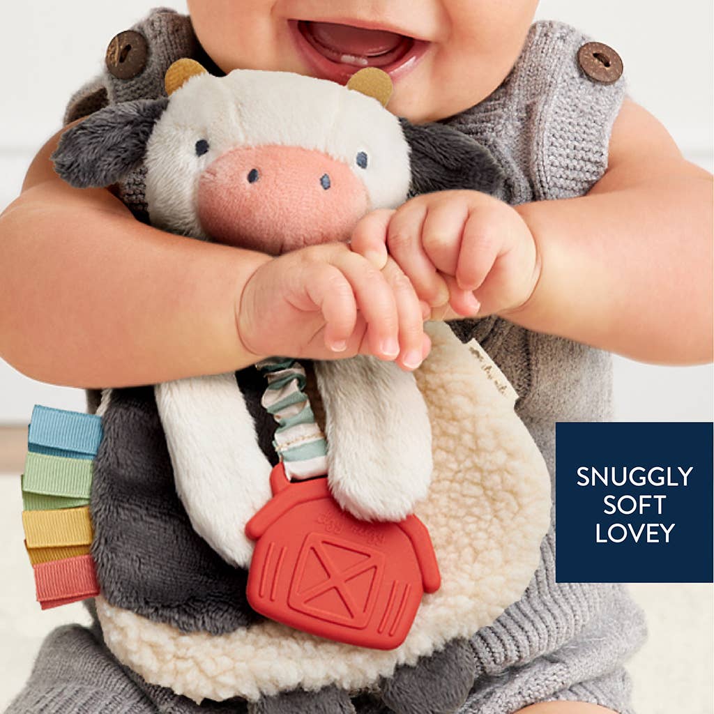 Cow Itzy Friends Lovey™ Plush + Teether Toy - Mellow Monkey