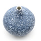 Tiny Congo - Handcrafted Porcelain Bud Vase - Blue and White Mottled - 3.2 x 3.2 x 3.4 in - Mellow Monkey