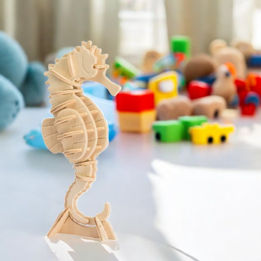 Seahorse: 3D Wooden Puzzle - Mellow Monkey