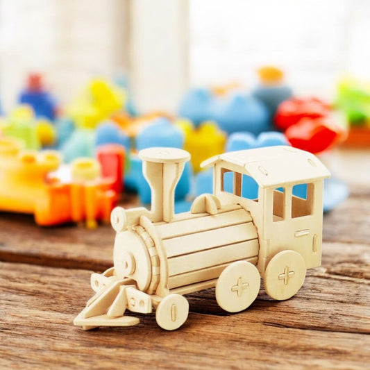 Locomotive: 3D Wooden Puzzle - Mellow Monkey