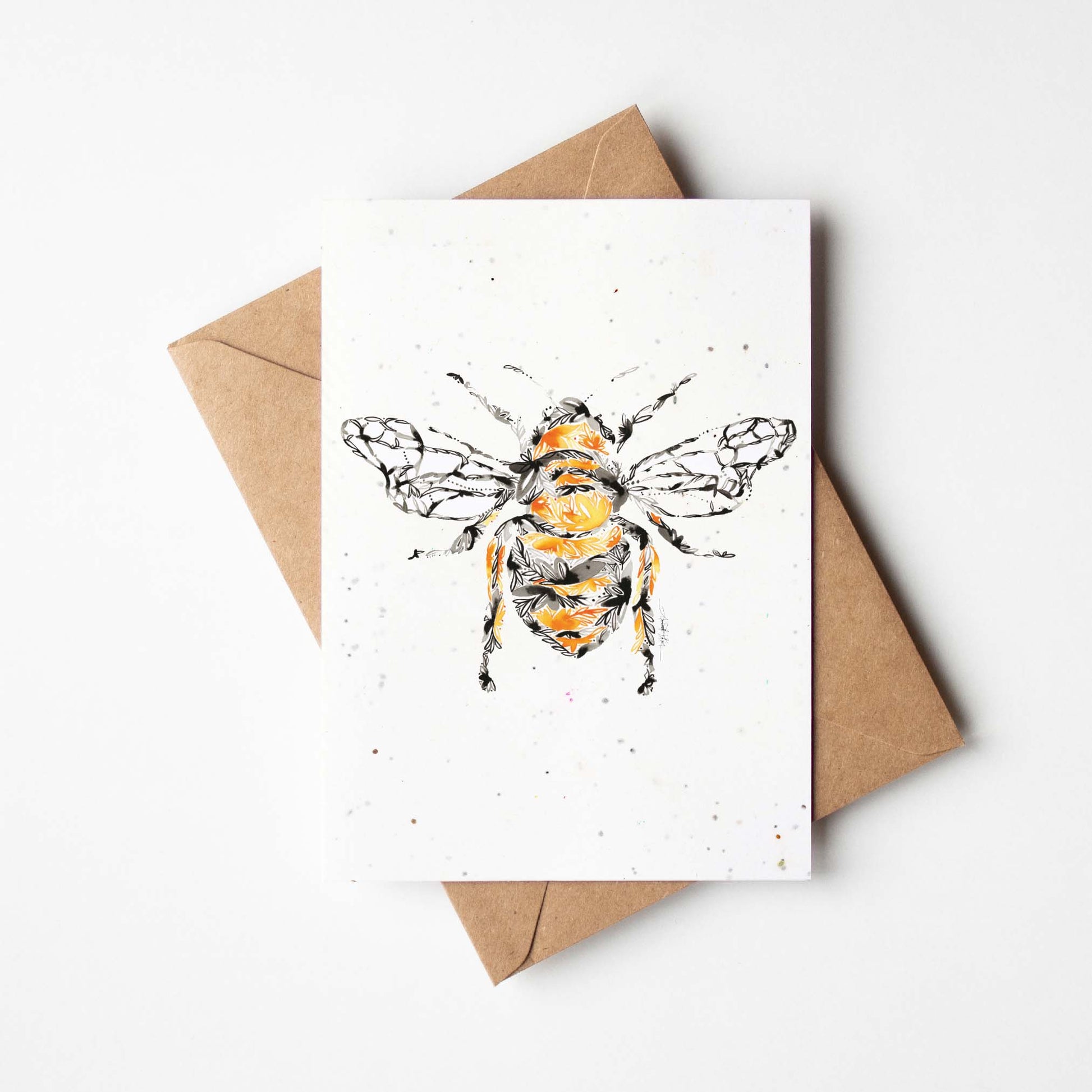 Honeybee Plantable Wildflower Greeting Card - Mellow Monkey