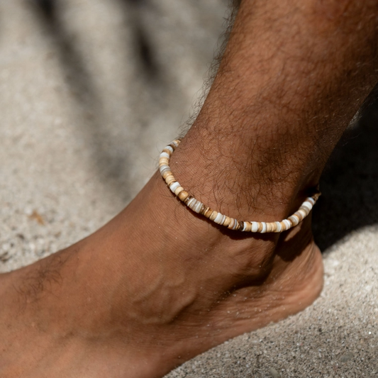 Nusa Lembongan Wood Bead Anklet - Surf Jewelry