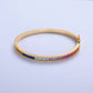 Dainty Rainbow Cz Baguette Bangle Bracelet Gold - Mellow Monkey