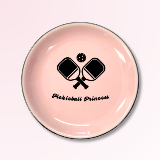 Pickleball Princess - Round Trinket Tray - Mellow Monkey