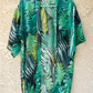 Tropical Leaf Print Chiffon Kimono - Mellow Monkey