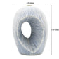Artura - Handcrafted Porcelain Vase - White with Blue Stripes - 4.7 x 6.3 x 8.7 in - Mellow Monkey