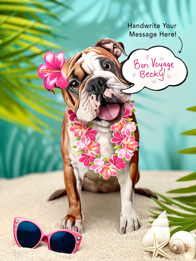 English Bulldog - Freshcut Pop-Up Pet Greeting Cards - Mellow Monkey