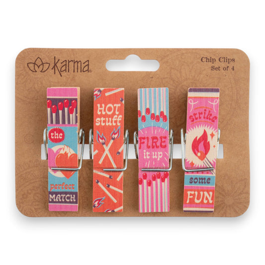 Matches - Chip Clips - Set of 4 - Mellow Monkey