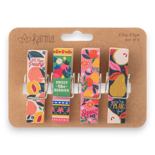 Fruit - Chip Clips - Set of 4 - Mellow Monkey