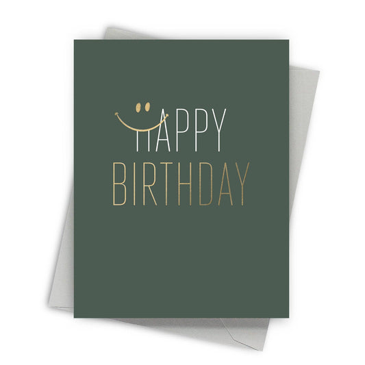 Smile It's Your Birthday - Foil Pressed Birthday Card - Mellow Monkey