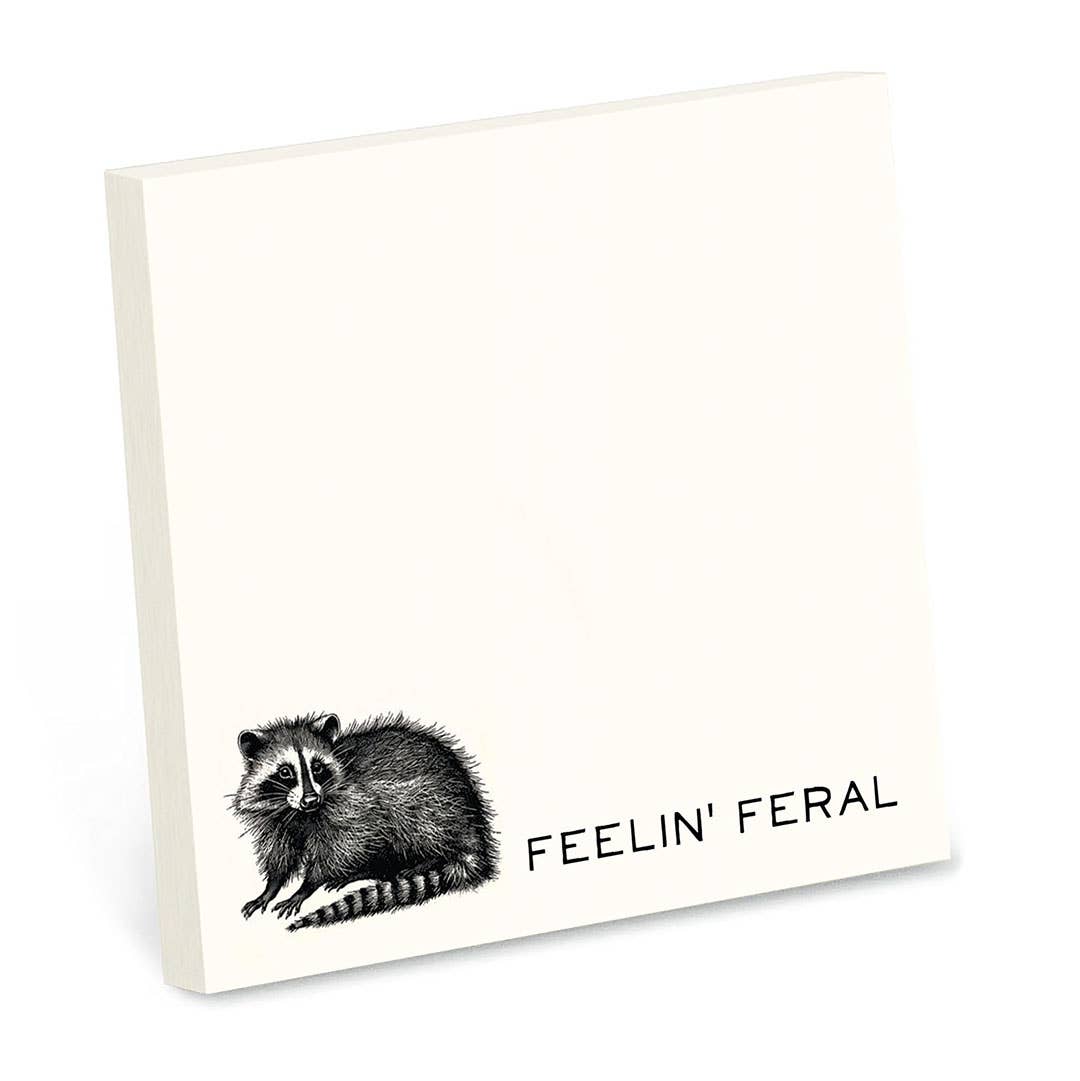 Feelin' Feral - Funny Sarcastic Sticky Note Pad - Mellow Monkey