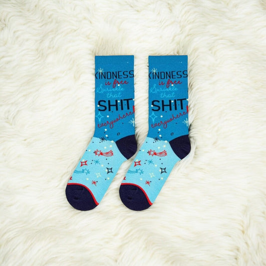 Kindness Is Free - Women's Crew Socks - Mellow Monkey