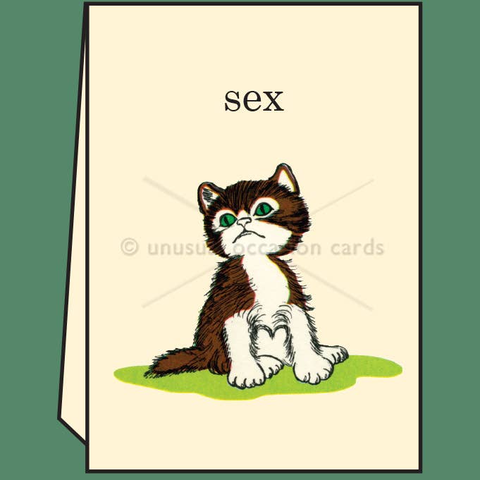 Sex Kitten - Greeting Card - Mellow Monkey