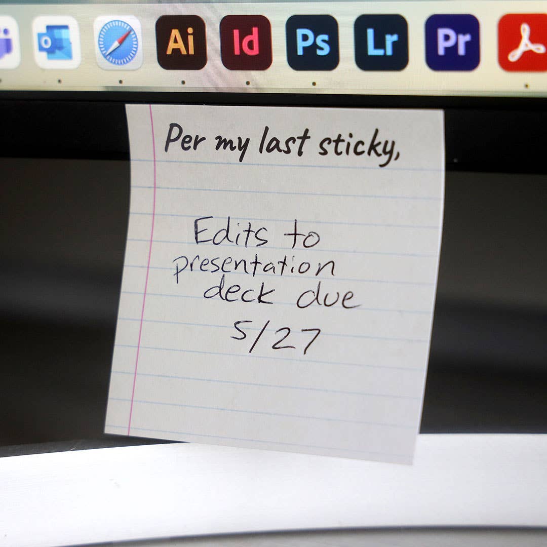 Per My Last Sticky - Funny Sarcastic Sticky Note Pad - Mellow Monkey