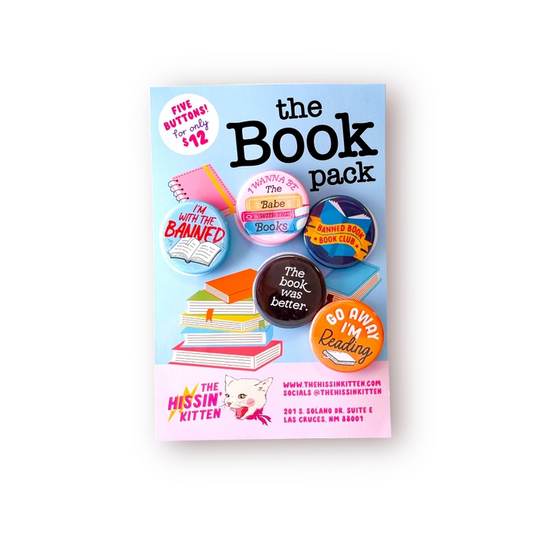 The Book Pack - Five Pack Pin Back Buttons