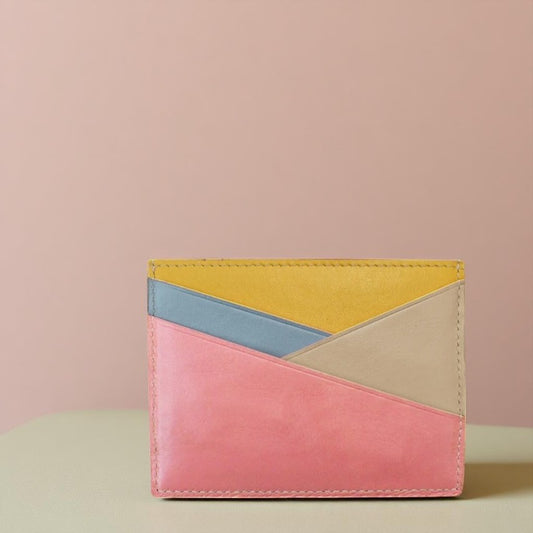 Pink Rainbow - Asymmetric Card Case - Mellow Monkey