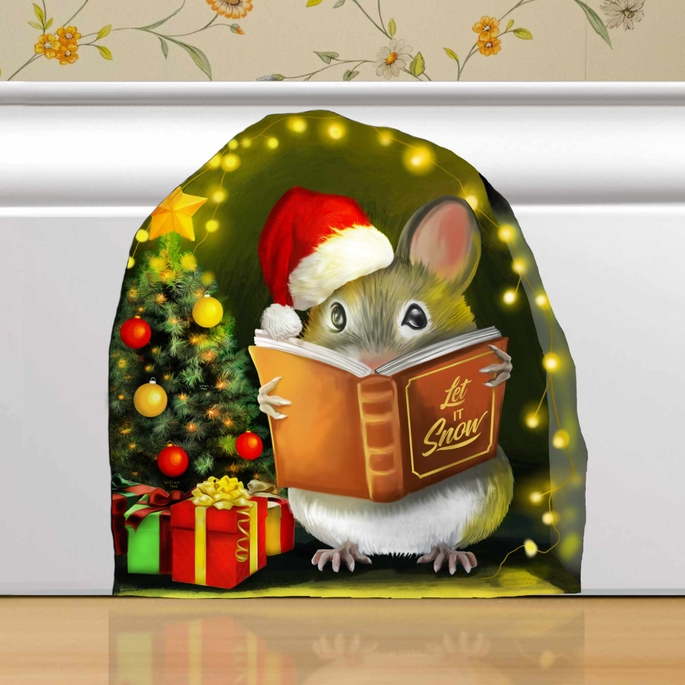 Christmas Mouse Hole Book 3D Wall Sticker - Mellow Monkey