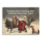 Grumpy Santa Funny Vintage Christmas Card - Mellow Monkey