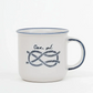 Nautical Sailor's Knot Ceramic Mug - White - Mellow Monkey