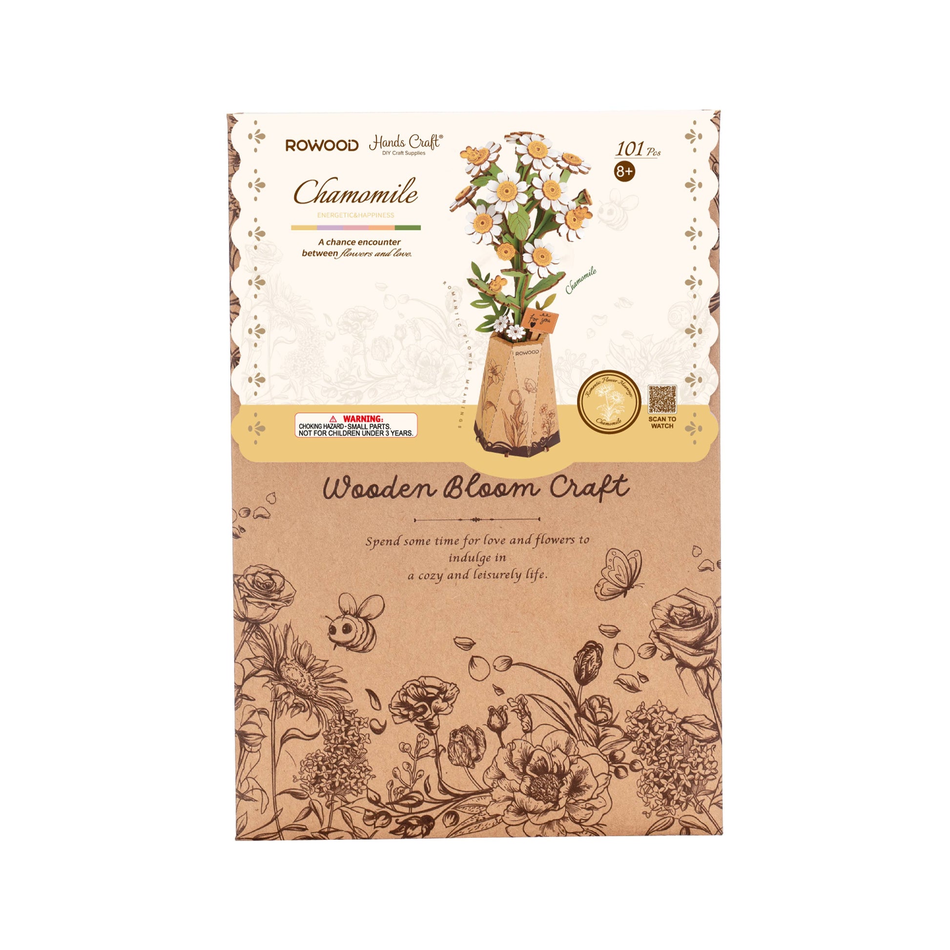 3D Wooden Flower Puzzle: Chamomile - Mellow Monkey
