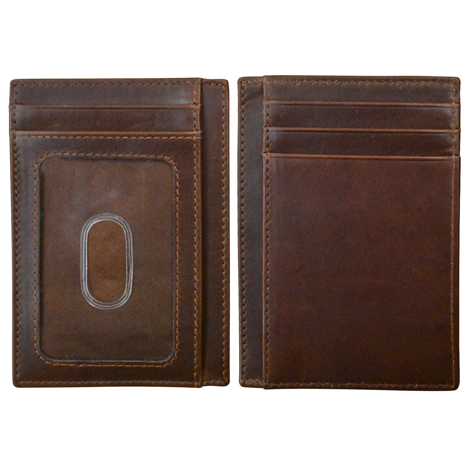 Rustic Brown - Pocket I.D. Card Case - Mellow Monkey